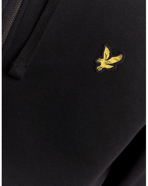 Lyle & Scott Black Loopback Cotton Full Zip Hoodie for men
