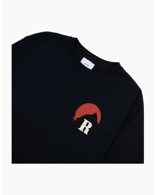 Rhude Black Moonlight Regatta Tee Vintage for men