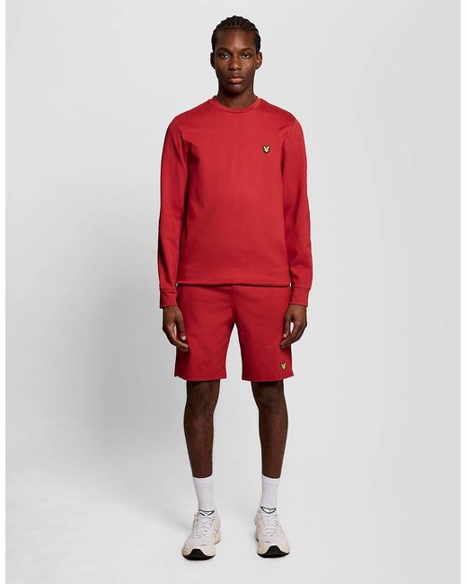 Lyle & Scott Red Sports Lightweight Sweatshirt for men