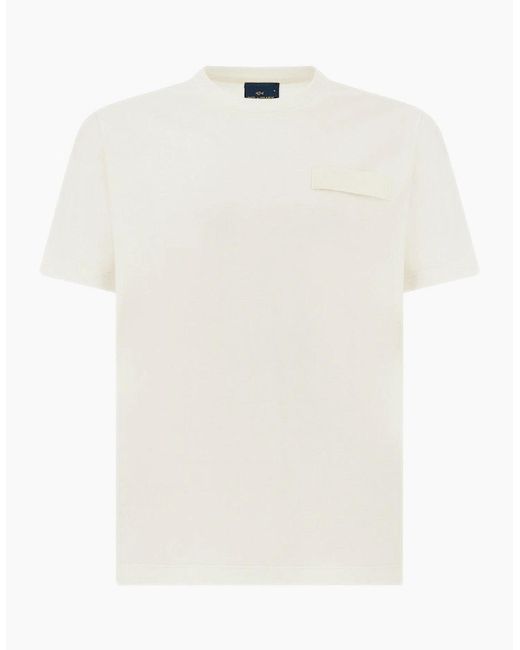 Paul & Shark White Chest Logo Tab T-Shirt 108 for men