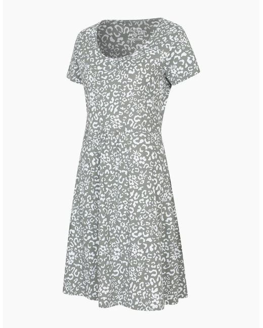 Mountain Warehouse White Ladies Flora Denim Uv Protection Midi Dress