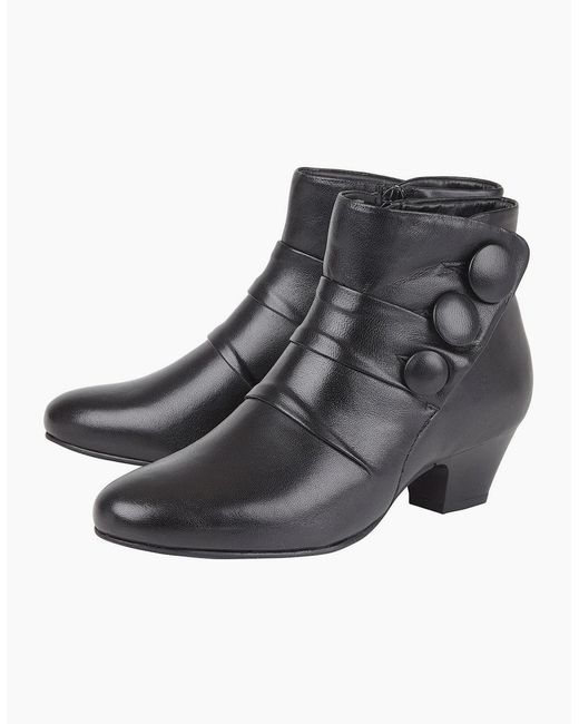 Lotus Black Prancer Ankle Boots