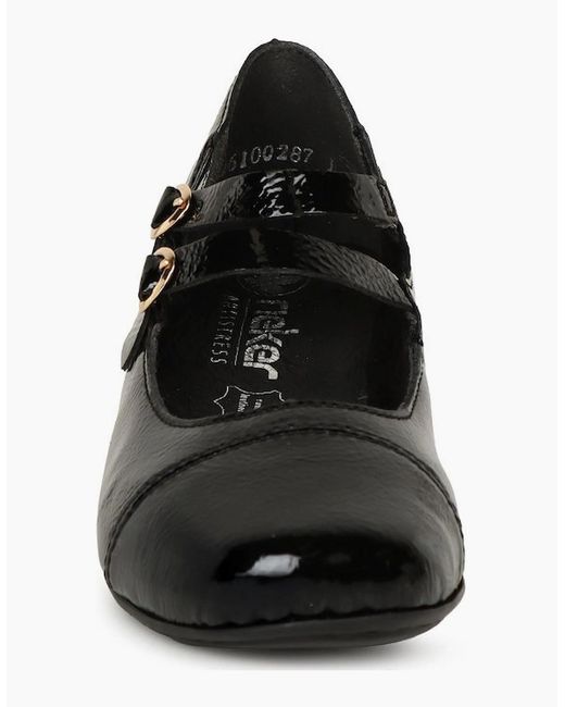Rieker Black Tango Mary Jane Court Shoes