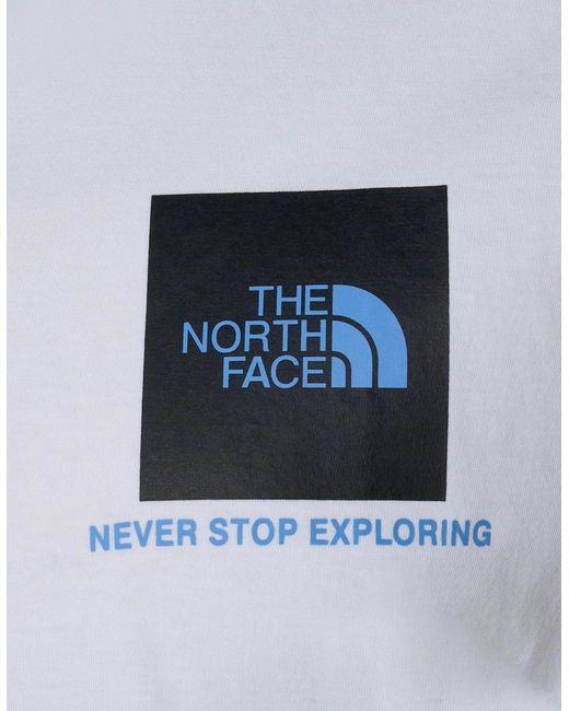 The North Face White T Shirts Small Box Short Sleeve Summer Cotton Tee for men