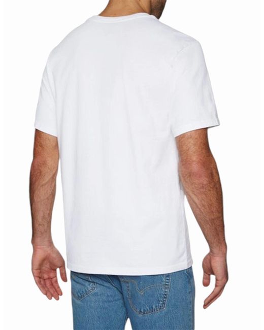 Levi's White Levi's T-Shirt Brand Patch Logo Summer Cotton Tops Levi Tee