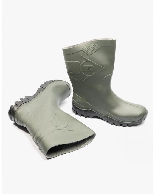 Dunlop Green Dee Half Length Wellington Boots