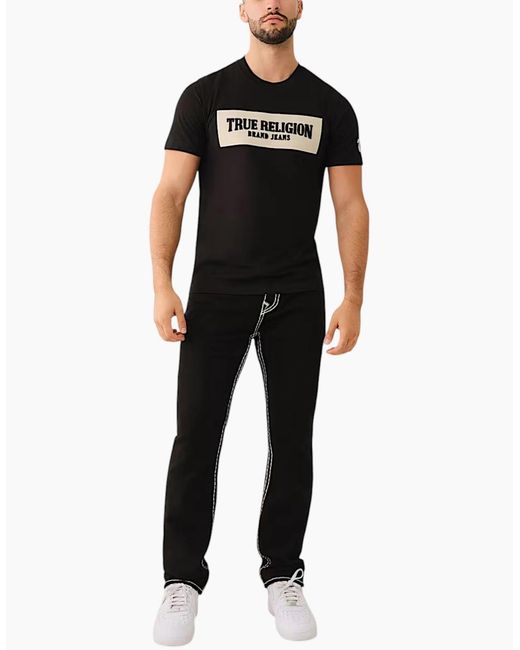 True Religion Black 700165 T Shirts Cotton Tee for men