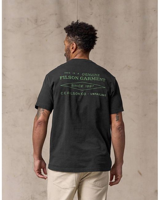 Filson Black Outfitter Diamond Graphic T-Shirt for men