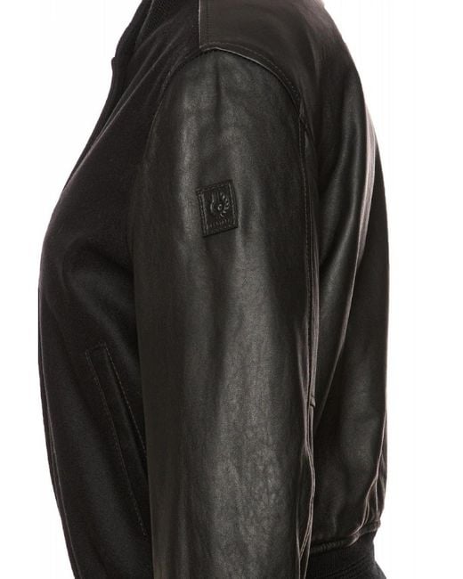 Belstaff Black Willow Leather Bomber Jacket