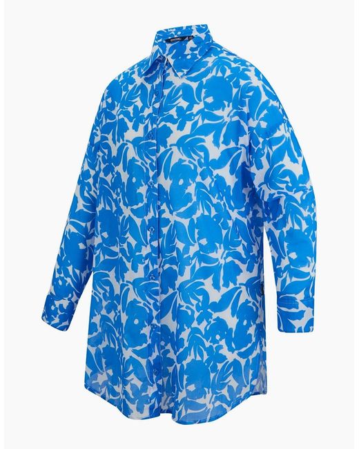 Regatta Blue Ladies Flower Shirt