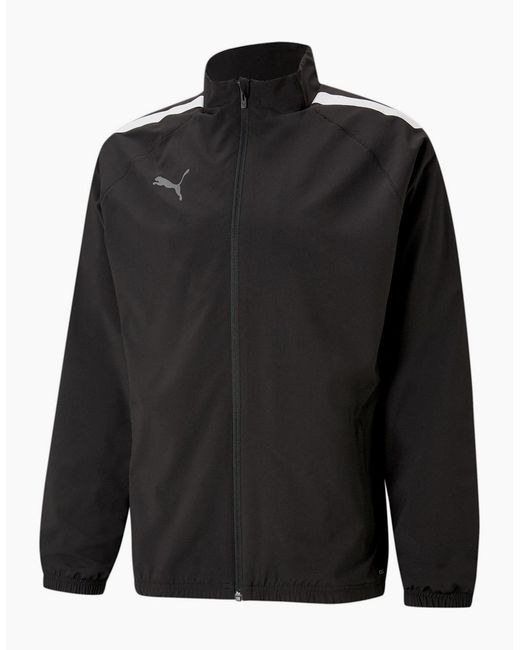 PUMA Black Teamliga Sideline Jacket Tracksuit Top for men