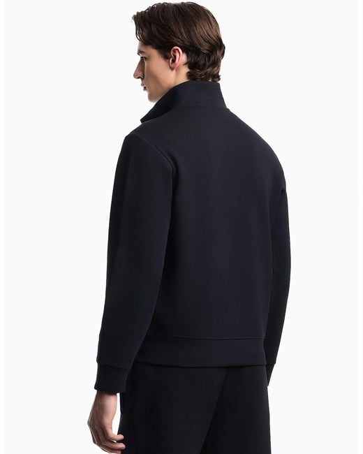 Emporio Armani Blue Zip Through Sweatshirt for men