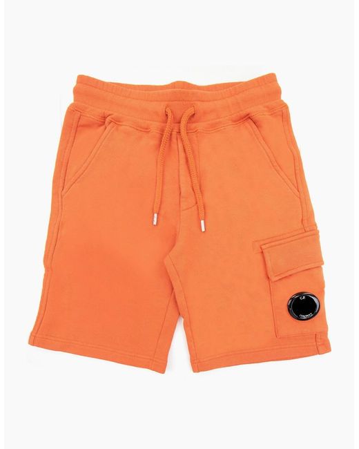 C P Company Orange Undersixteen Lens Logo Bermuda Shorts Harvest Pumpkin 439