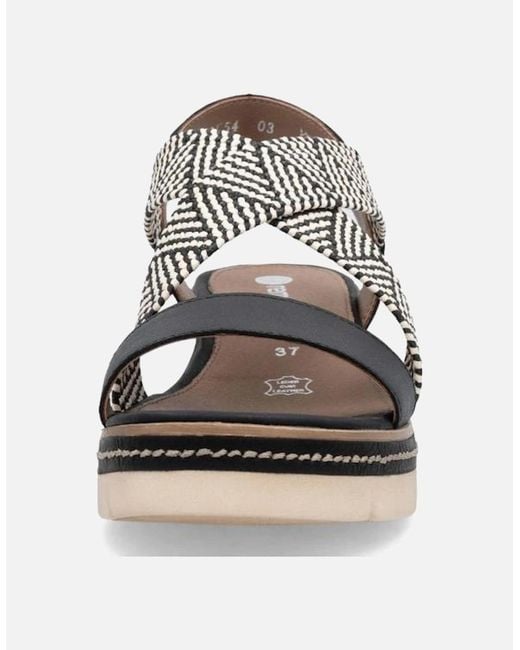 Remonte Black Ladies Sandal D2L54-03
