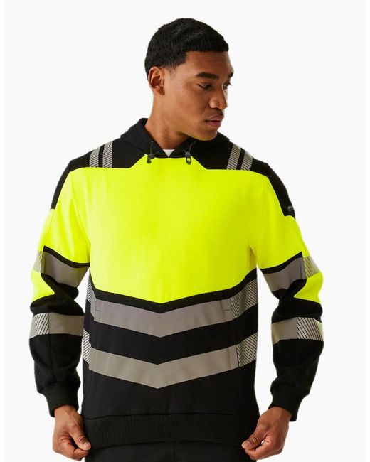 Regatta Yellow Professional High-Vis Hoodie for men