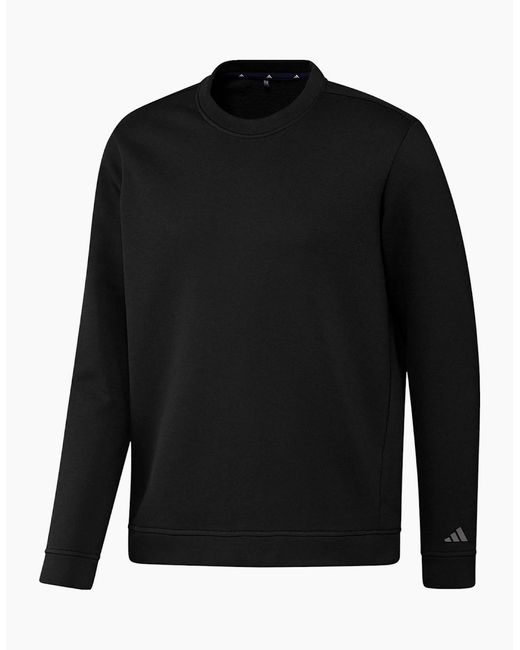Adidas Black Adult Blank Crew Neck Sweatshirt for men