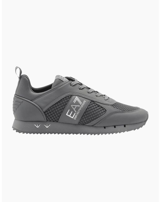 EA7 Gray Sneaker Trainer for men