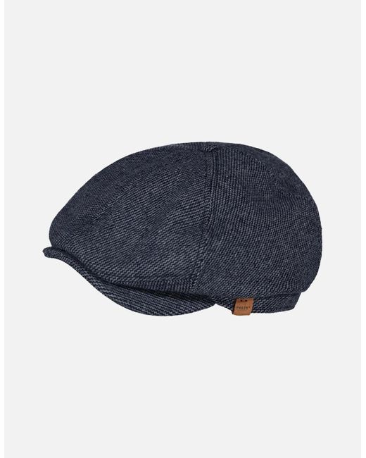 Barts Blue Jamaica Adjustable Warm Wool Flat Cap for men