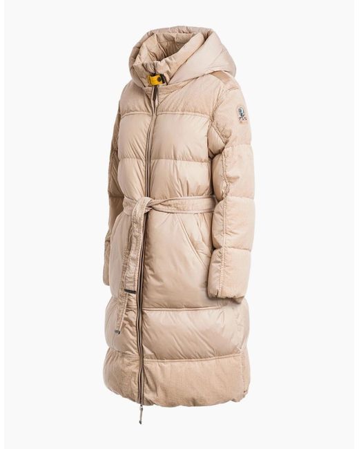 Parajumpers Natural Interstellar Sunkissed Comfort Fit Long Hooded Down Jacket