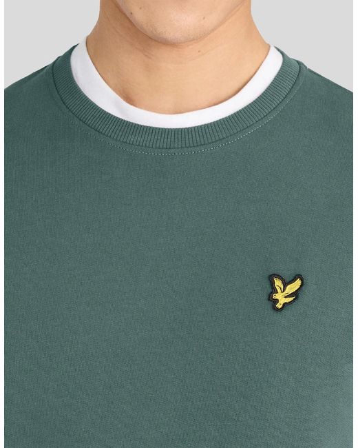 Lyle & Scott Green Everyday Cotton Crew Neck Sweatshirt for men