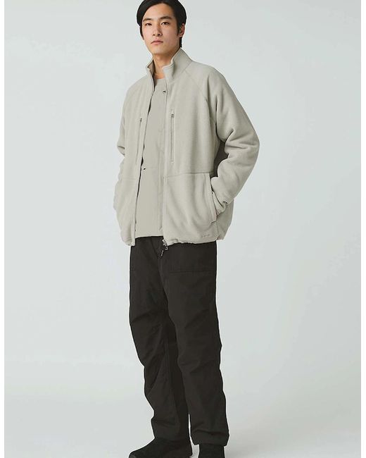 Snow Peak Gray Snow Peak Water-Repellent Fleece Jacket for men