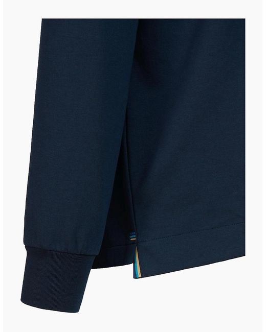 Sandbanks Blue Interlock Quarter Zip for men