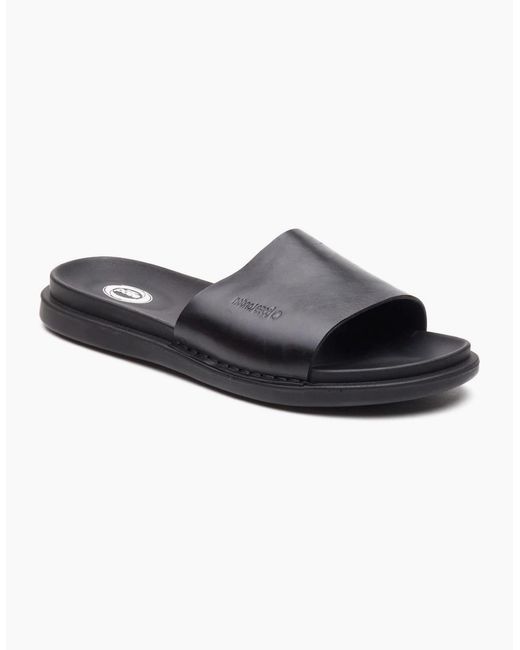 Base London Black Albany Slide Sandals for men