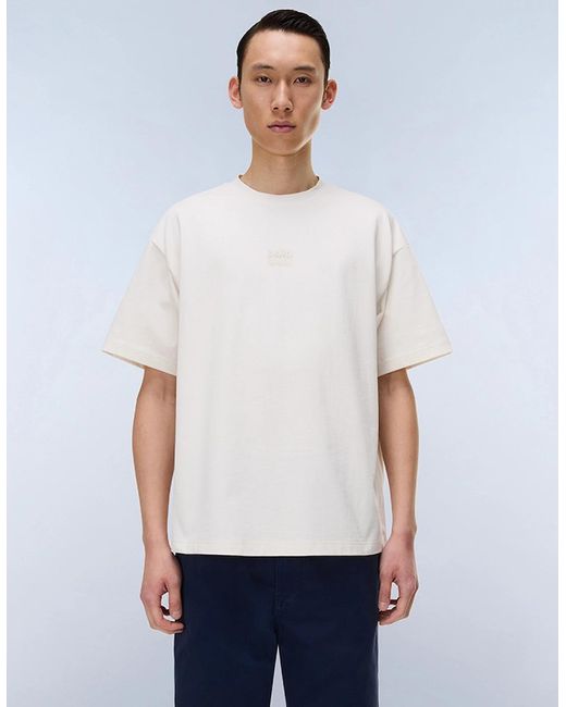 Napapijri White Elevated Logo Jersey Short Sleeve T-Shirt for men