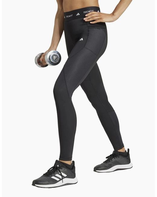 Adidas Gray Cold.Rdy Solid Patterned Leggings