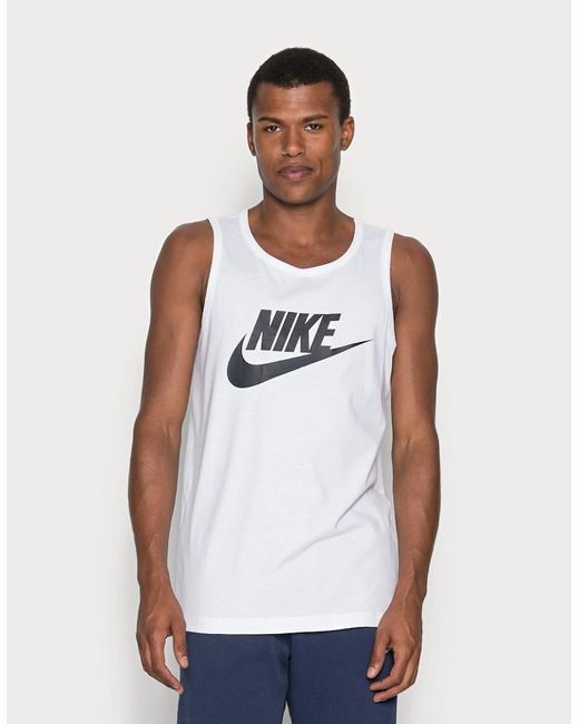 Nike White Swoosh Big Logo Vest/Tank Top for men