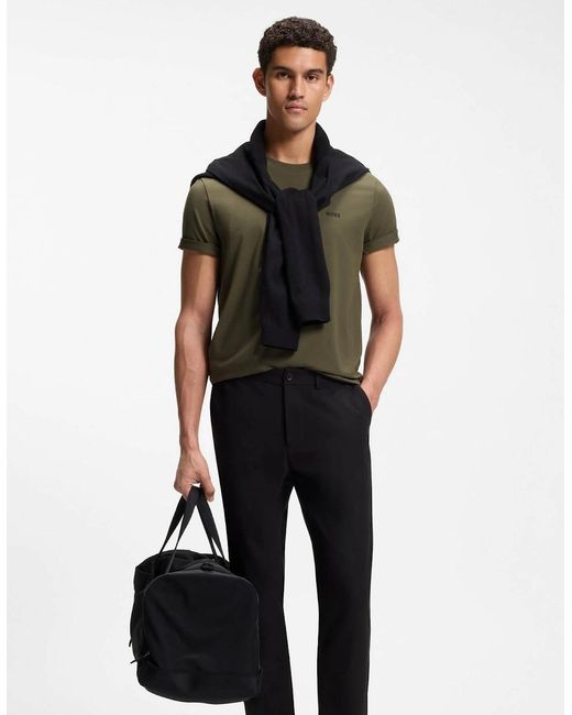 Boss Green Boss Tee Stretch Cotton T-Shirt With Contrast Logo for men