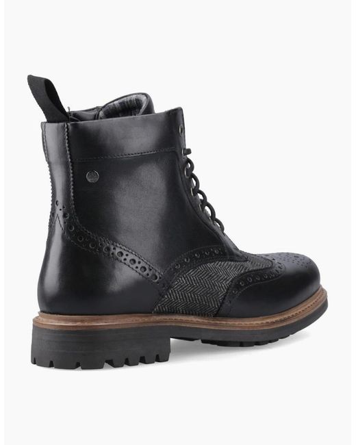 Hunter Black Loch Brogue Boots for men
