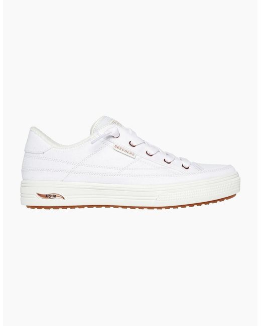 Skechers White Arch Fit Arcade
