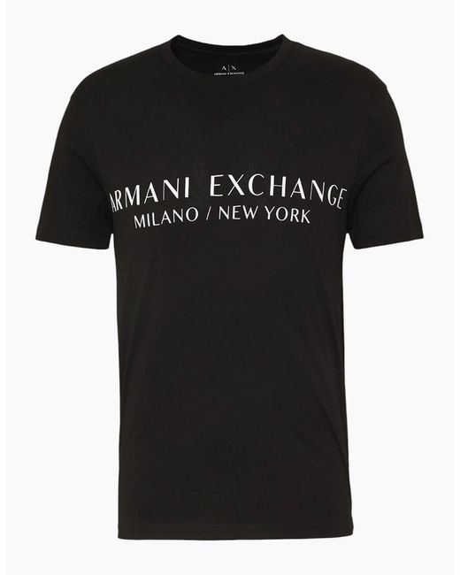 Armani Black Exchange T Shirts Cotton Tee for men
