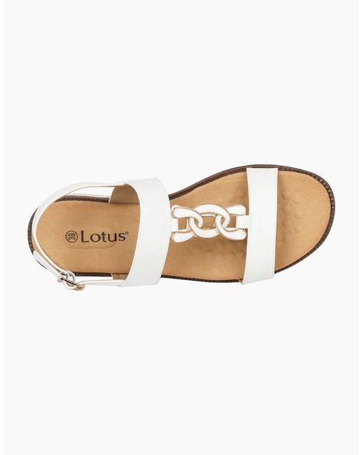 Lotus White Joana Sandals