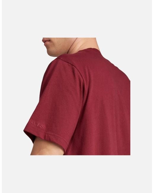 Adidas Red All Szn Ic9793 T Shirts Crew Neck Loose Fit Short Sleeve Summer Tee for men