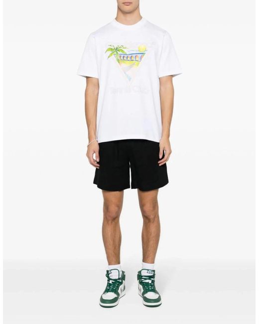 Casablanca White Tennis Club Icon Printed T-Shirt for men