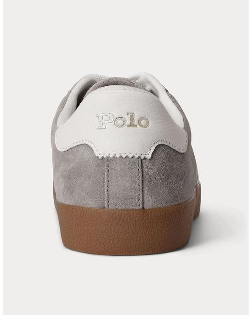 Polo Ralph Lauren Gray Court Vlc Pp Court Trainers Earth/Deckwash for men