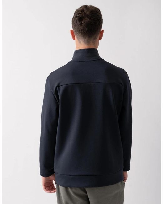 Boss Blue Boss Sweat 1 1/4 Zip Sweatshirt With Contrast Piping for men