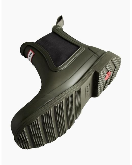 Hunter Black Commando Chelsea Wellingtons for men