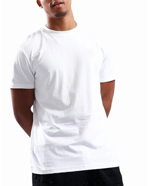 Weekend Offender White Wotsb2X T Shirts Blank Crew Neck Short Sleeve Casual Tee for men