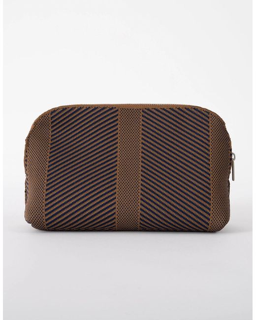 Ilse Jacobsen Brown Knitty Knitted Makeup Bag