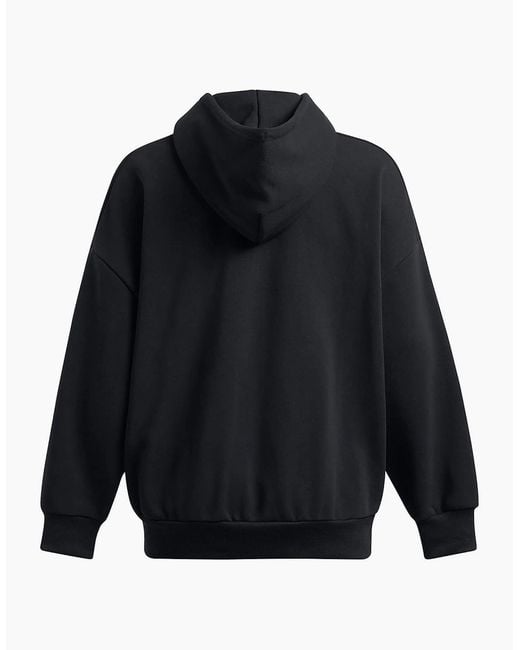 Under Armour Blue Icon Hooded Neck Drop Shoulder Oversize Fit Top