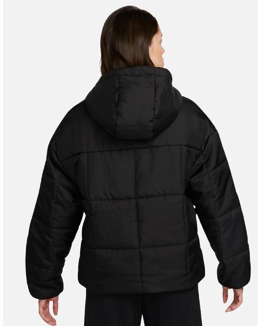 Nike Black Plain Quilted Puffer Jacket