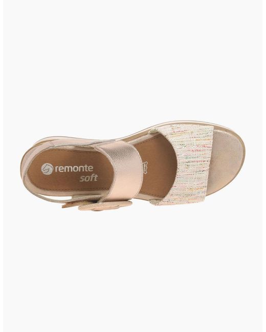 Remonte White Capri Wedge Heel Sandals