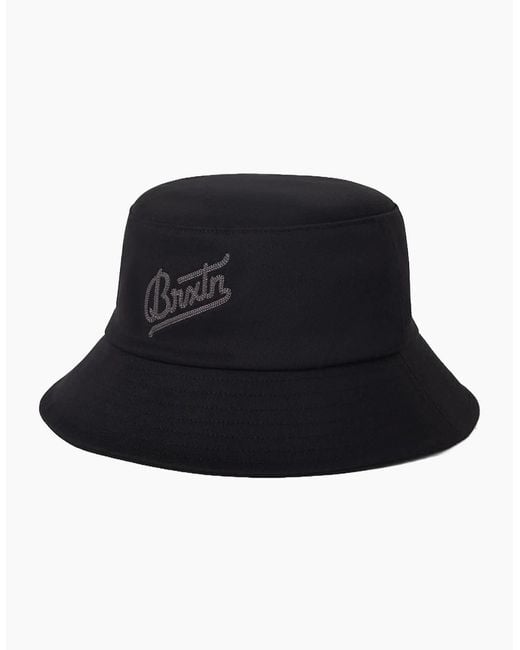 Brixton Black Eldon Packable Bucket Hat for men