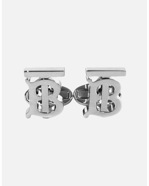 Burberry Metallic Cufflinks Tb Logo Pallido Cufflinks for men