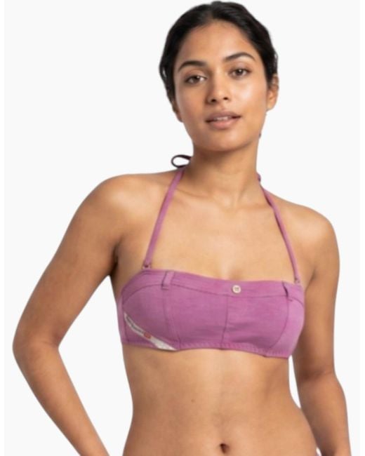 DIESEL Purple 00Ctwa Bikini Doly Reggisen Plain Top