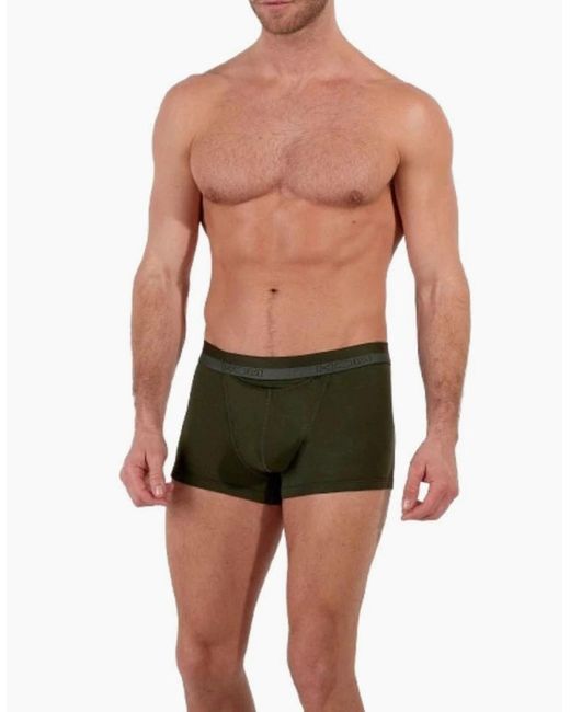 Hom Green Sumptuous Ho1 Boxer Trunk, Dark Khaki for men
