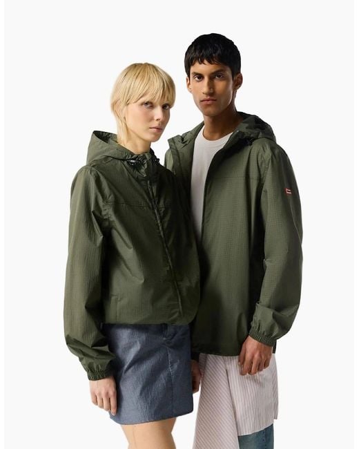 Hunter Green Packable Rain Adults Rain Jacket